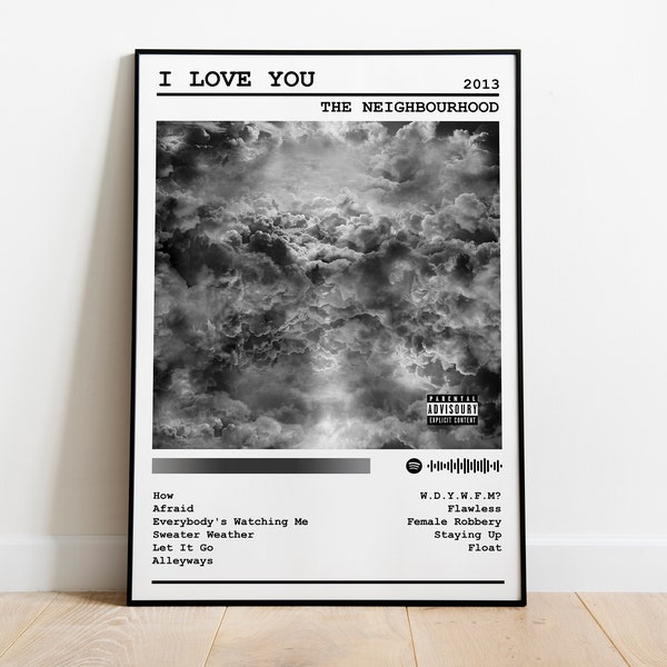 The Neighbourhood Poster Print | I Love You Poster | Music Poster | Album Cover Poster | Wall Decor | Music Gift | Room Decor
