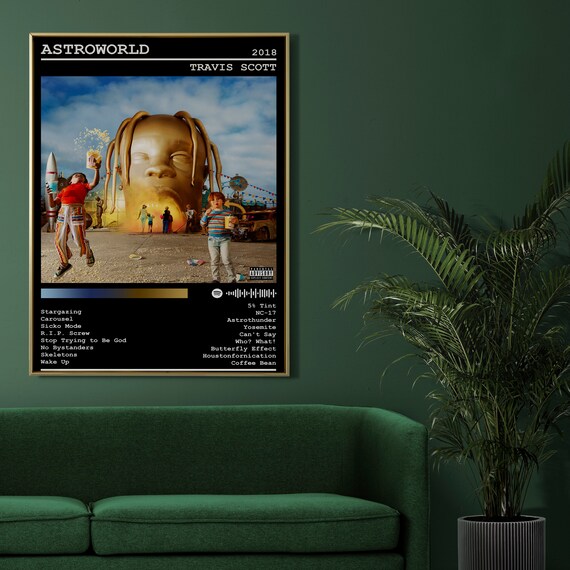 Travis Scott Astroworld Rap Music Album Cover Wall Art Poster – Aesthetic  Wall Decor