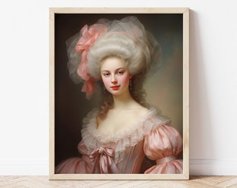 Rococo Marie Antoinette Art Print | Giclée Portrait