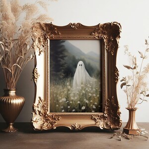 Artful Ghost Painting Wall Art - Halloween Decor - Spooky Home Decor - Instant Download Printable Wall Art