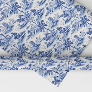 Delft Blue White Chinoiserie Carta da regalo Templi cinesi Toile francese Matrimonio Addio al nubilato Carta da regalo Carta da regalo Porcellana di lusso Modello CHI3
