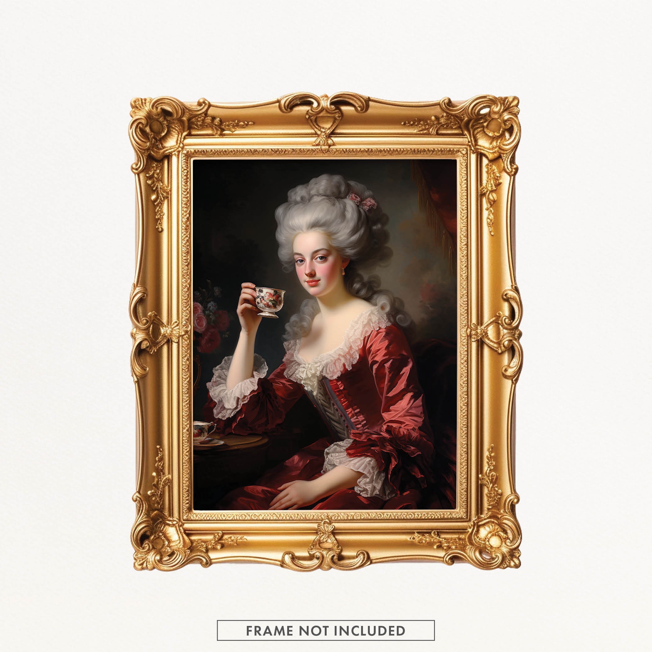 Rococo Lady Art Print, Marie Antoinette, 18th Century French Decor - Etsy