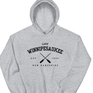 Lake Winnipesaukee Hoodie | Lake Winni, New Hampshire, Lake Winni Gift, New Hampshire Gift, Winnipesaukee Hooded Sweatshirt