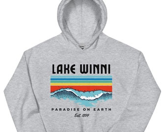 Lake Winnipesaukee Hoodie | Lake Winni, New Hampshire, Lake Winni Gift, New Hampshire Gift, Winnipesaukee Hooded Sweatshirt