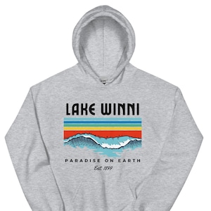 Lake Winnipesaukee Hoodie | Lake Winni, New Hampshire, Lake Winni Gift, New Hampshire Gift, Winnipesaukee Hooded Sweatshirt