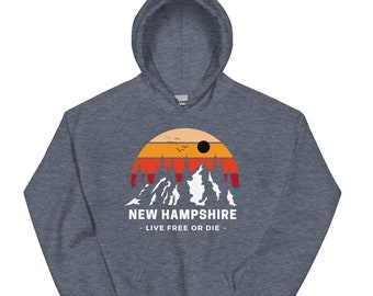 New Hampshire Hoodie: Live Free or Die Graphic Sweatshirt