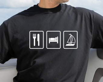 Ät Sova Segla T-shirt: Komfortfärger Seglartröja