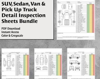 Auto Detailer Pre-Inspection Checklist Bundle (PDF)