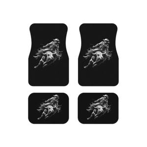 Ranch Style Vehicle Mats Set, Bull Rider Floor Mats, Cowboy Auto Accessories Decor, Western Decor for Trucks, Unique Gift for Rodeo Lovers