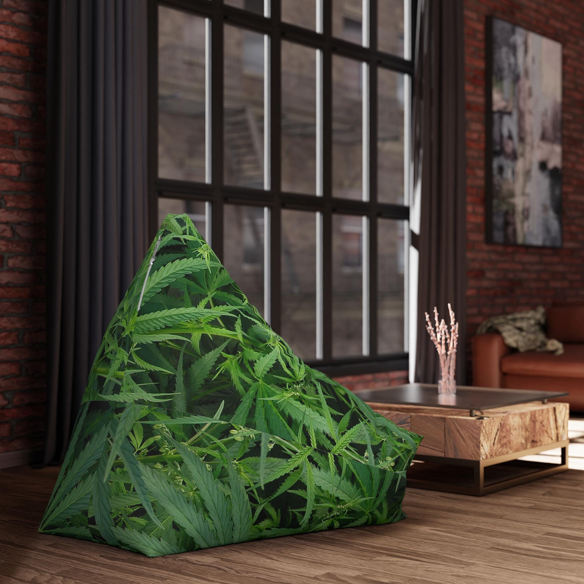 Marijauna Bean Bag Chair Cover Hemp Plant Mary Jane Pot Home Decor