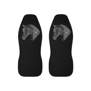 Horse Rhinestone Print Design Car Seat Covers Auto Parts Auto Accessories Bucket Seat Covers Cowgirl Seat Covers Rodeo Seat Covers