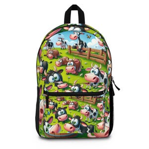 Playful Cow Backpack - Fun for Kids, School Bag, Animal Lover Gift, Back to School, Western Backpack
