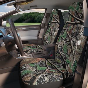 Hunting Camo Bucket Seat Covers/Auto Parts Accessories Decor/Men&#39;s Gifts/Sportsman Gifts/Truck Accessories/Asiento del Vehiculo
