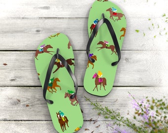 Race Horse Flip Flops Summer Shoes Sandals Footwear Slip Ons Summerwear Beach Shoes