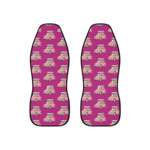 Niedliche rosa VW Käfer Autositzbezüge, lustiges Autozubehör, Geschenke für Autoliebhaber, stilvolle Innendekoration, Road Trip Essentials