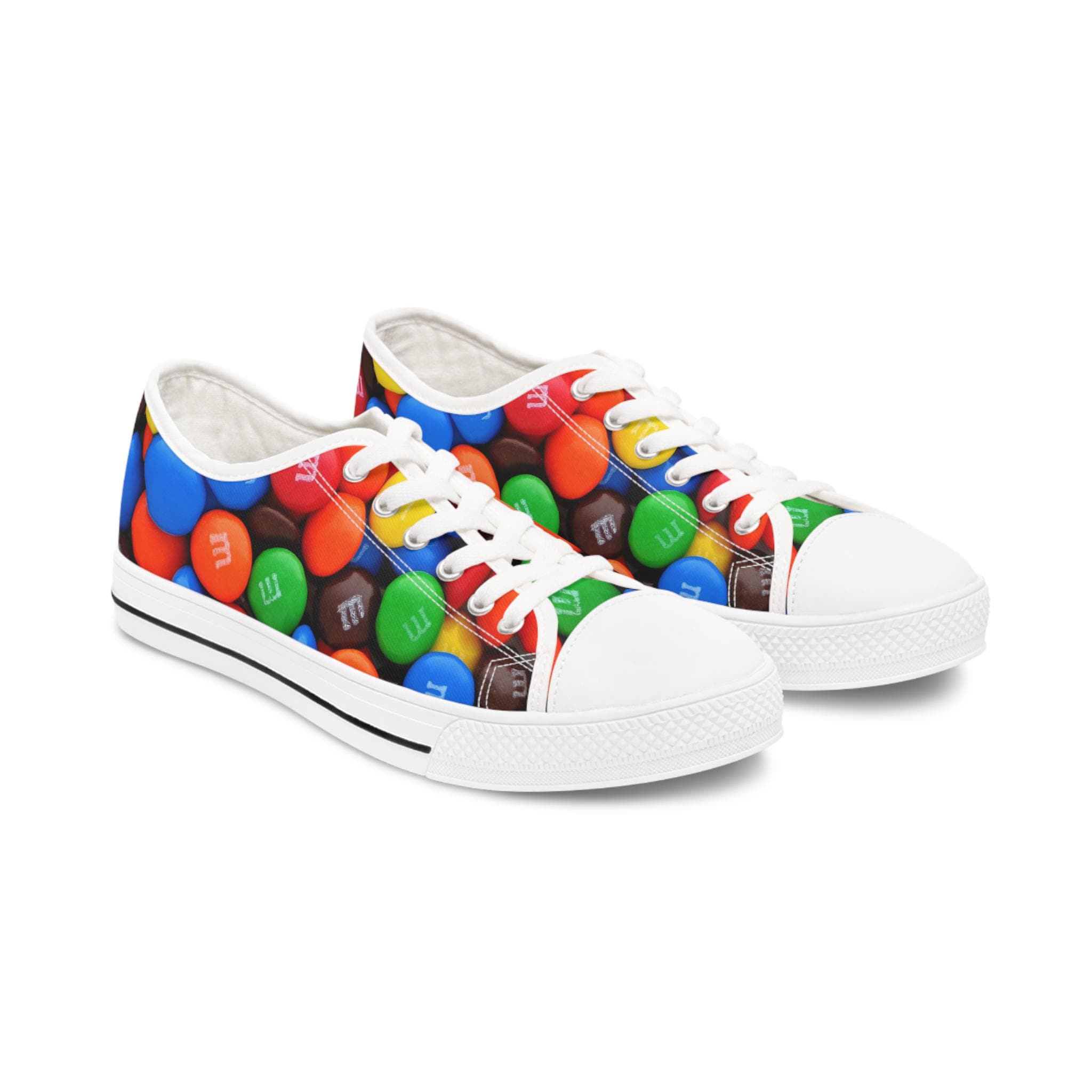 Cute Adorable M M Candy Womens Sneakers Footwear Tennis Shoes Athletic Exersize Gym Tie Shoes Runners Trainers Etsy