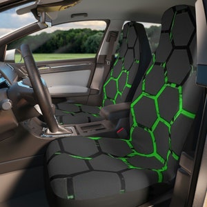 Green & Black Vehicle Seat Covers/Auto Accessories and Decor/Seat Protectors/ Car Parts/Auto Parts/ Bucket Seat Cover