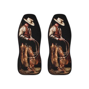 Western Cowboy Rope Saddle Bucket Ranch Seat Covers Akcesoria samochodowe Części dekoracyjne Dywaniki Wykładziny podłogowe Dywan