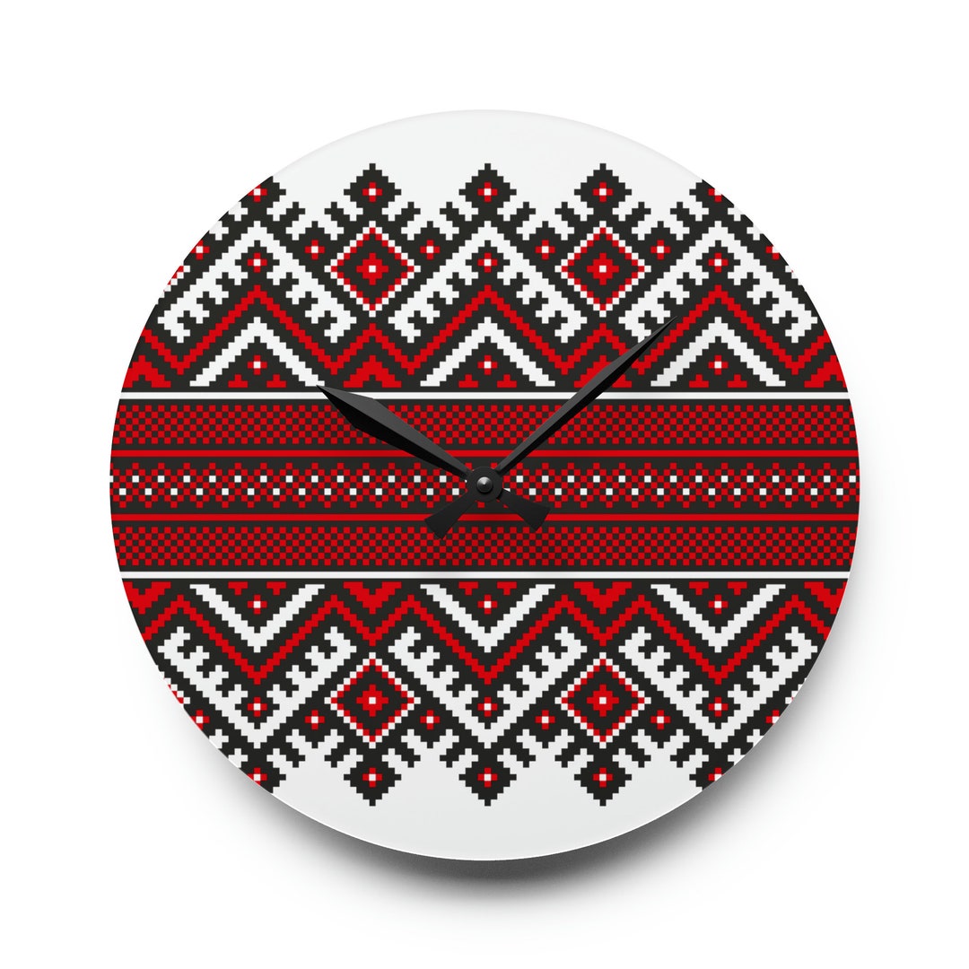 Southwestern Wall Clock/aztec Design/wall Etsy
