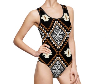 Maillot de bain une pièce sud-ouest pour femme Vêtements de plage aztèques Vêtements d'été occidentaux Sous-vêtements Maillot de bain navajo