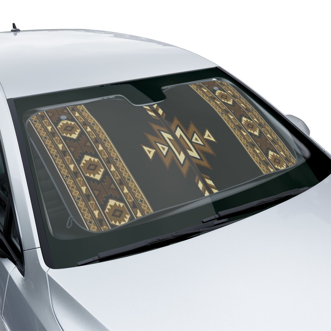 Southwestern Vehicle Sun Shade Navajo Auto Accessories Aztec Decor ...