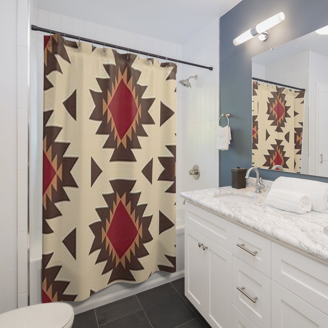 Native American, Southwestern, Aztec, Navajo, Western, Shower Curtain