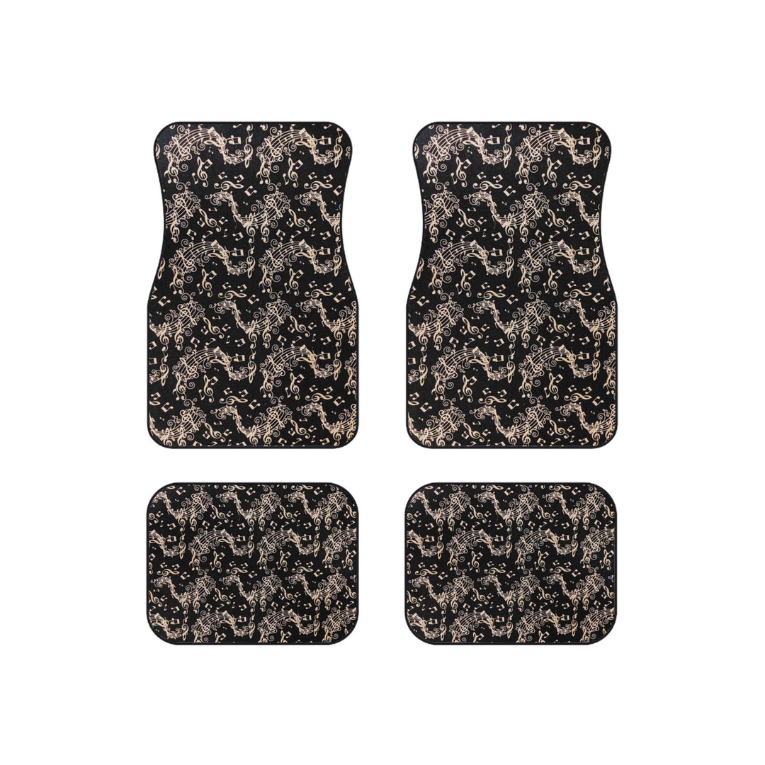 Music Notes 4 Scale Tunes Chords Vehicle Floor Mats Etsy