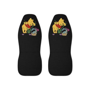 Winnie the Pooh Vehicle Seat Covers, Disney Memorabilia, Unique Car Accessories Decor, Pooh Bear Bucket Seat Slips