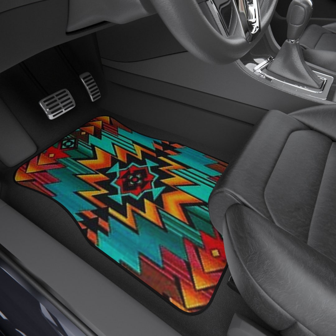 Southwestern Navajo Aztec Western Tribal Native American Vehicle Floor