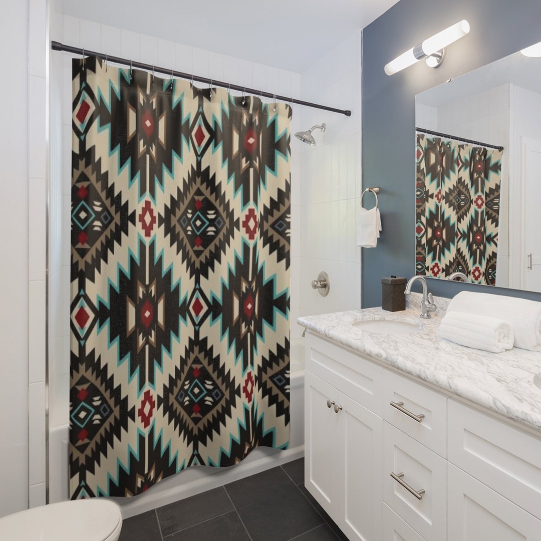 Southwestern Western Navajo Aztec Native American Shower Etsy