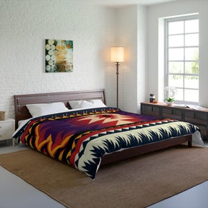Southwestern Comforter Navajo Quilt Aztec Bedspread Western Blanket Bed Decor Accessories