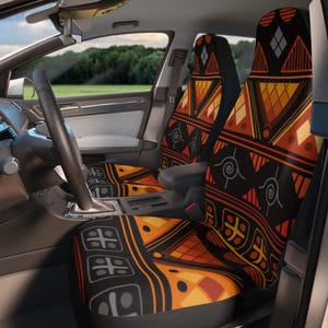 Southwestern Vehicle Seat Covers, Tribal Design, Auto Accessories for Road Trips, Gift for Travelers