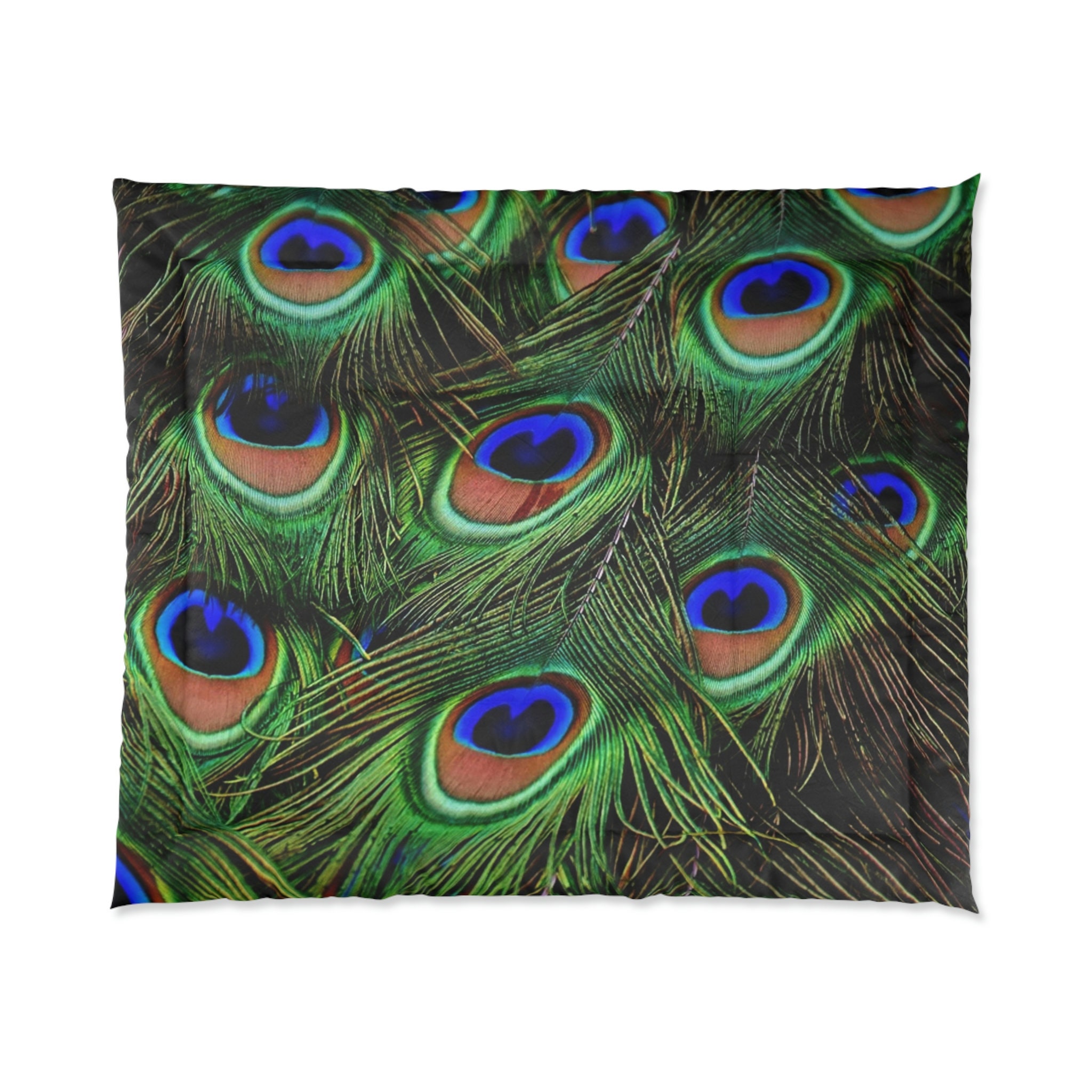 Peacock Feather Comforter/bed Linens/bedroom Decor & Accessories ...