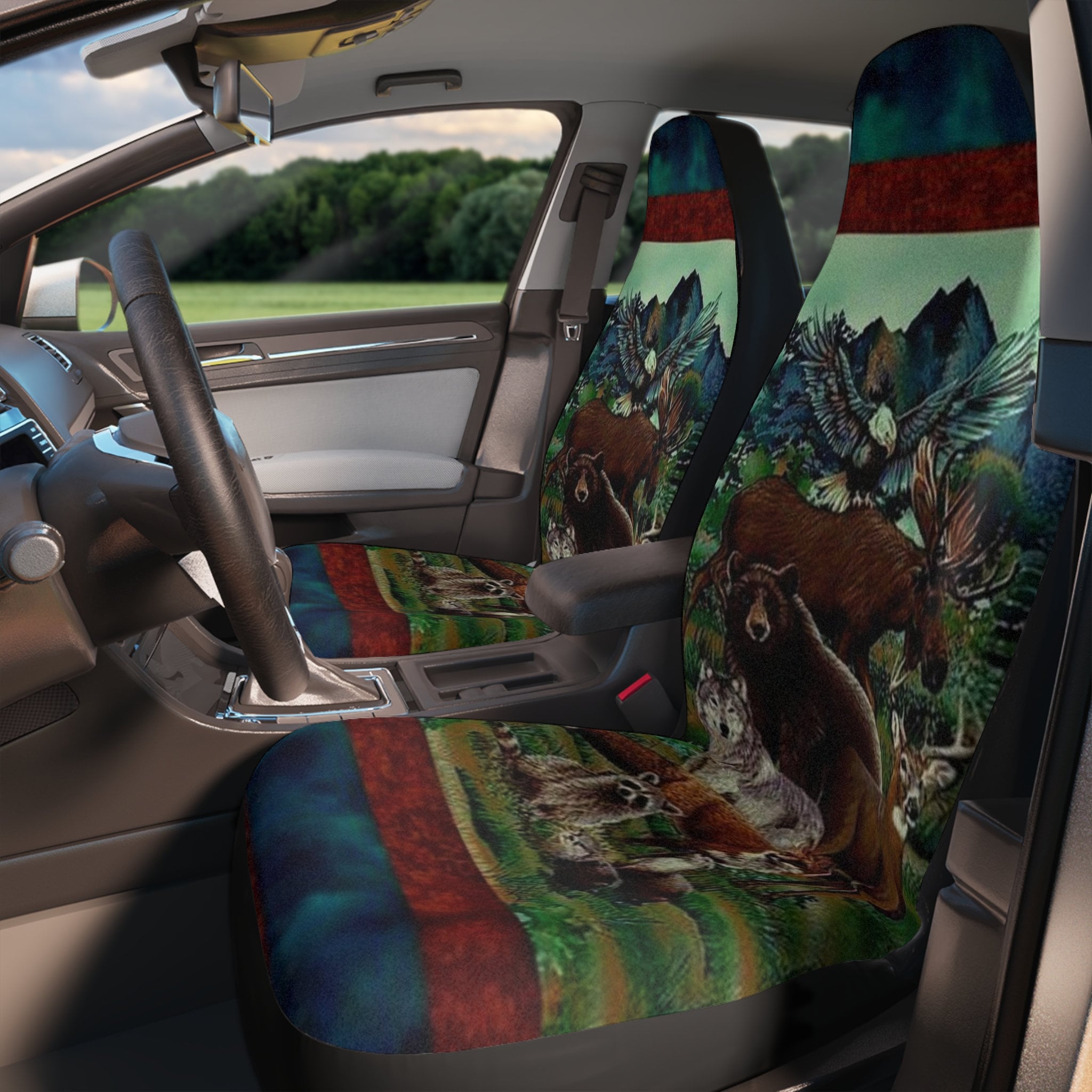 Moose Car Seat Cover Etsy