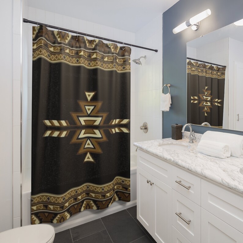 Southwestern, Aztec, Navajo, Western, Native American Shower Curtain