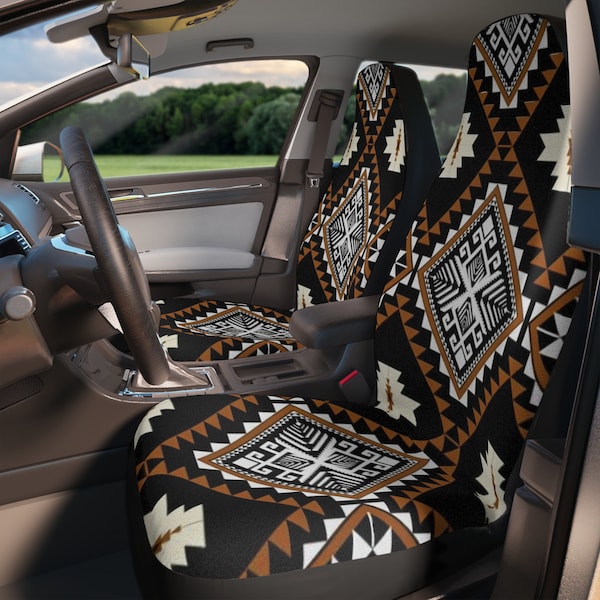 Aztec Tribal Navajo Southwestern Native American Western Vehicle Bucket Seat Covers/Auto Parts Accessories Decor/Bucket Seat Covers Slips