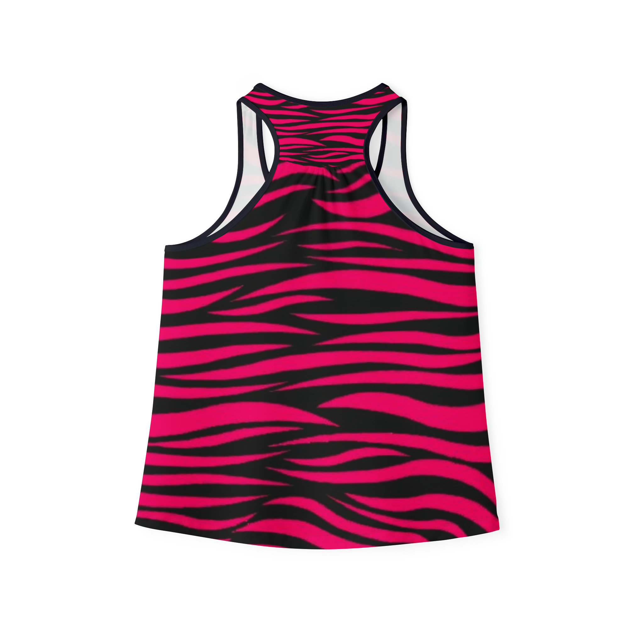 Women's Hot Pink & Black Zebra Tank Top Summer Clothing Tee