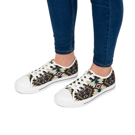 Women s Aztec Low Top Sneakers Western Tennis Navajo Athletic Gym Tennie Runners Southwestern Shoes Etsy