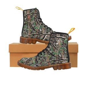 Women's Hunting Canvas Boots/Shoes/Footwear/Lace Up, Hiking, Camouflage, Work Boots
