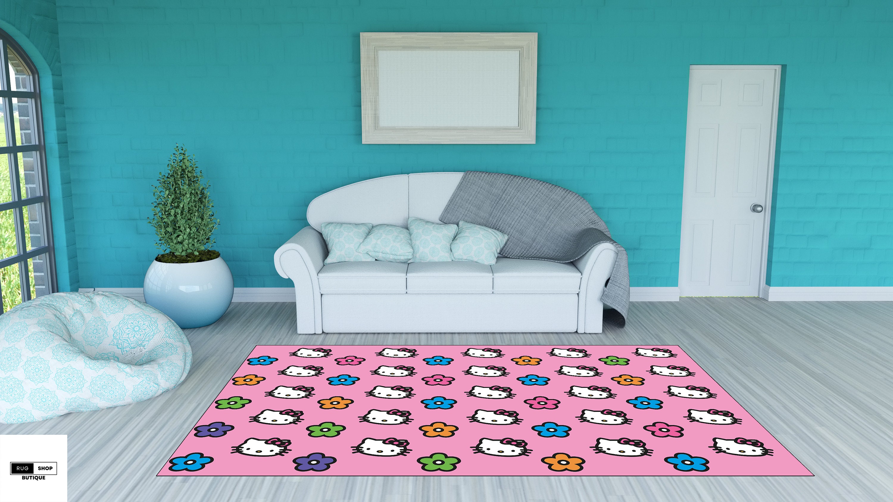 Discover Kitten Cat Design Rug, Animation Rug, Popular Rug, Modern Rug, Custom Rug, Adult Rug, Fantastic Rug