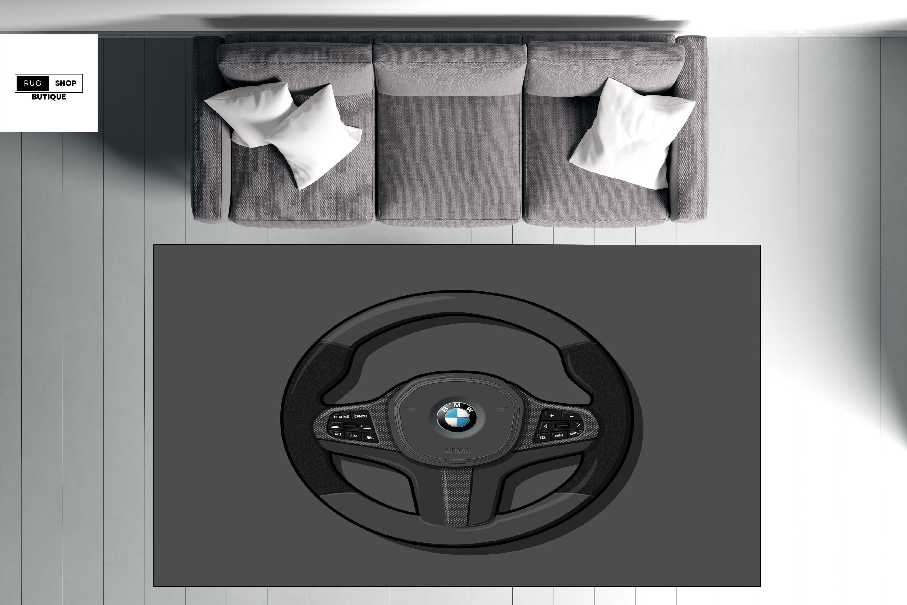 BMW Logo Rug, Cool Decoration, Awesome Carpet, BMW Carpet