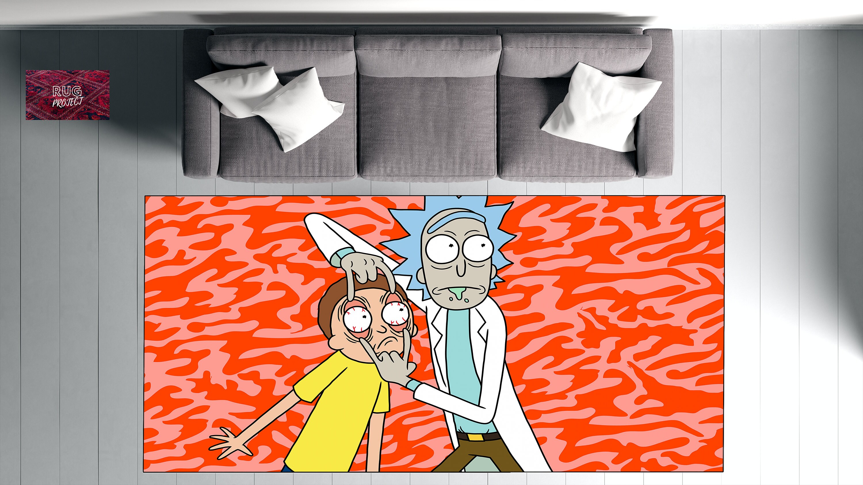 Discover Rick Anime Rug, Rickandmorty Anime Rug, Anime Gift Rug, Gift for the home, Gift for the him, Gift for the anime