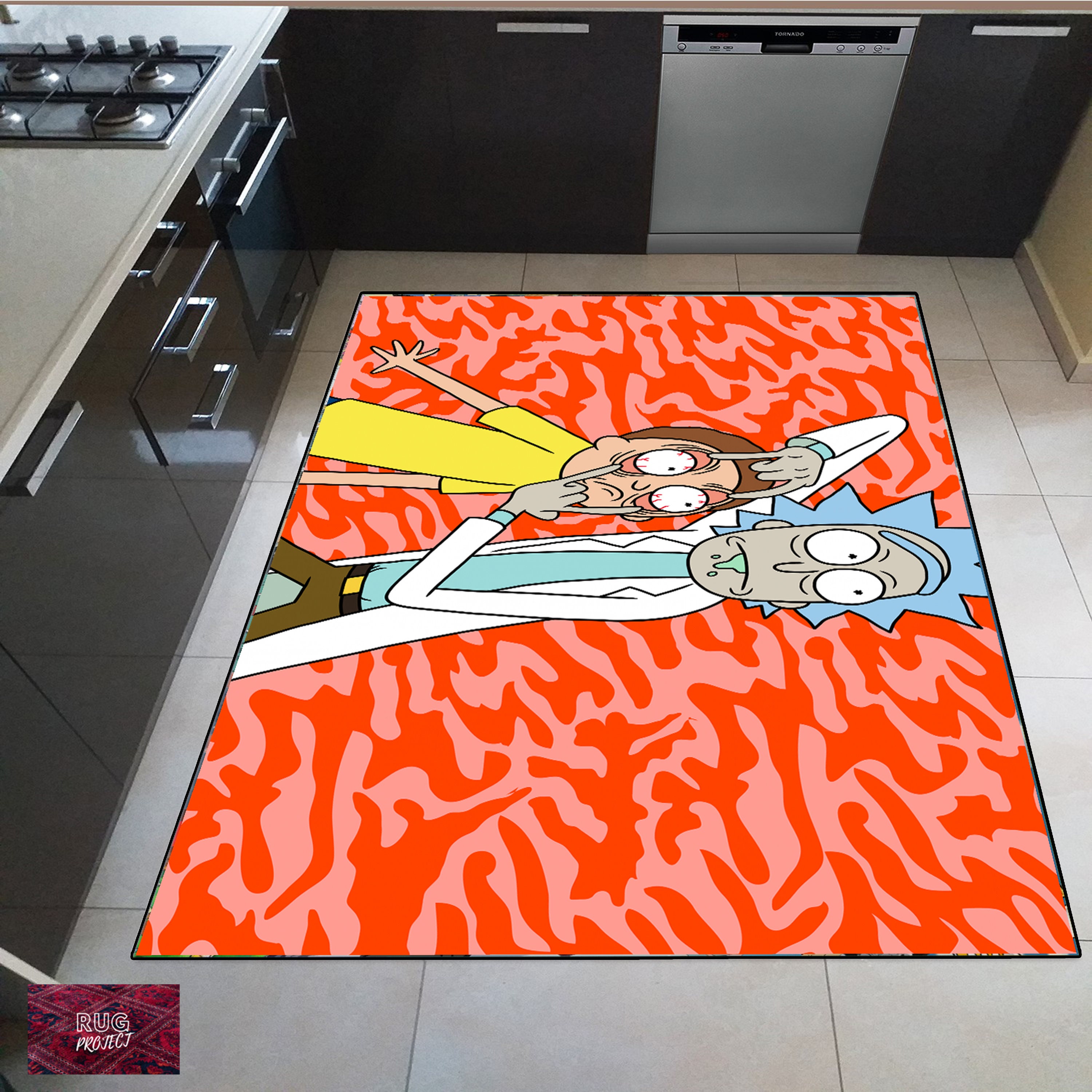 Discover Rick Anime Rug, Rickandmorty Anime Rug, Anime Gift Rug, Gift for the home, Gift for the him, Gift for the anime