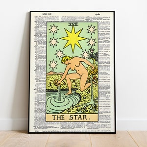 Tarot Card Poster Print | The Star Poster | Tarot Card Poster | Room Decor | Wall Decor | Tarot Card Decor | Japanese Gifts | The Star Decor