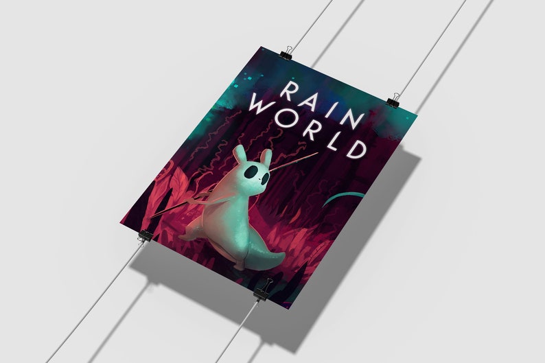 Rain World Poster Print Gaming Poster Room Decor Wall Decor Gaming Decor Gaming Gifts Video Game Poster Video Game Print image 4