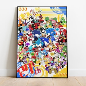 Sonic Poster Print | Gaming Poster | Room Decor | Wall Decor | Gaming Decor | Gaming Gifts | Video Game Poster | Video Game Print