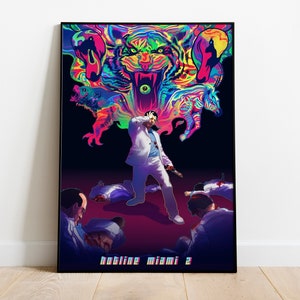 Hotline Miami 2 Poster Print | Gaming Poster | Room Decor | Wall Decor | Gaming Decor | Gaming Gifts | Video Game Poster | Video Game Print