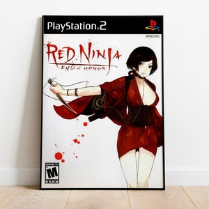 Red Ninja Poster Print | Gaming Poster | Room Decor | Wall Decor | Gaming Decor | Gaming Gifts | Video Game Poster | Video Game Print