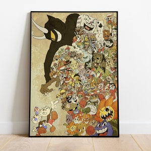 Cuphead Poster Print | Gaming Poster | Room Decor | Wall Decor | Gaming Decor | Gaming Gifts | Video Game Poster | Video Game Print
