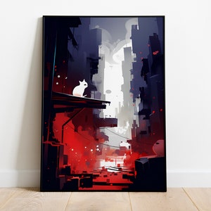 Rain World-posterafdruk | Gamingposter | Kamerdecoratie | Wanddecoratie | Gamingdecoratie | Gamingcadeaus | Videogameposter | Videogameafdruk
